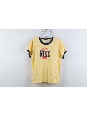 Vintage Y2K Nike Womens Large Travis Scott Mini Swoosh Babydoll Ringer T-Shirt